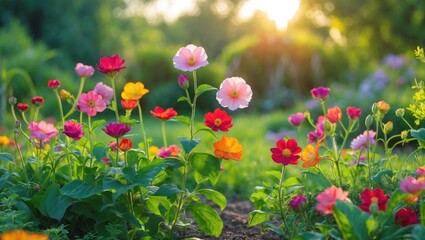Obraz premium Beautiful Flowers Awakening at Dawn