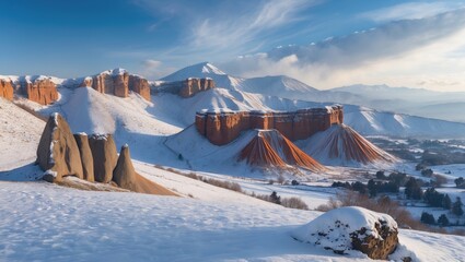 Frozen Remnants Historic Volcanoes