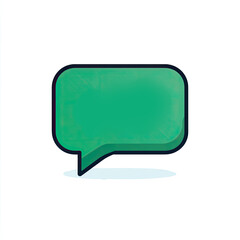 Naklejka premium Minimalist message bubble with reply arrow, symbolizing messaging, chat, or digital feedback. Ideal for apps, interface icons, and UX/UI elements.