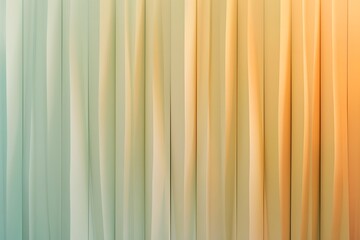 Obraz premium Abstract wavy lines in soft pastel colors create a serene and calming atmosphere, blending shades of green, orange, and cream, perfect for modern design and artistic backgrounds