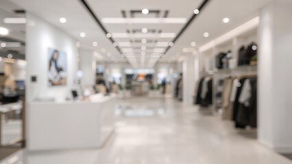 Fototapeta premium Monochrome workspace with bright backdrop, abstract blurred office banner