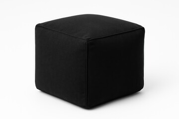 Fototapeta premium Black footstool set against a white background