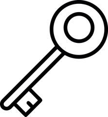 Key outline icon vector illustration