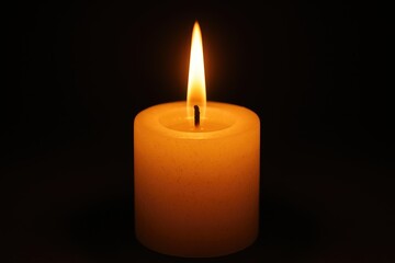 Charming glowing candle perfect as background decor