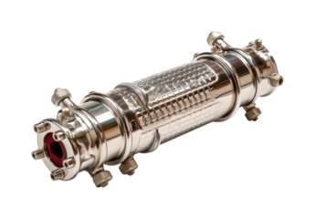 Industrial equipment component showcase workshop product display, isolated on transparent background, png