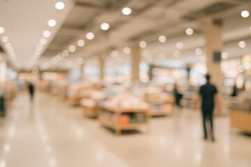 Modern retail store with an abstract and blurred appearance