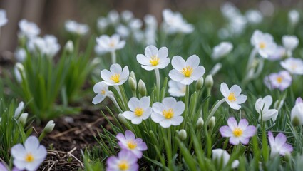 Primula and primrose: early spring flowering herbs that appear before snow disappears