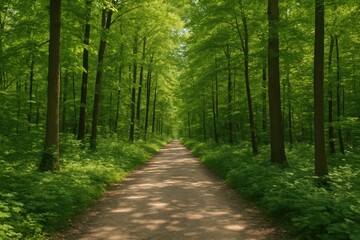 Fototapeta premium Trail winding through the trees