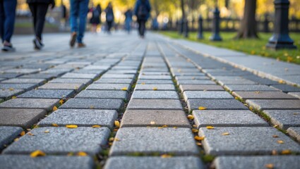 Obraz premium Stone tiles used in outdoor paving