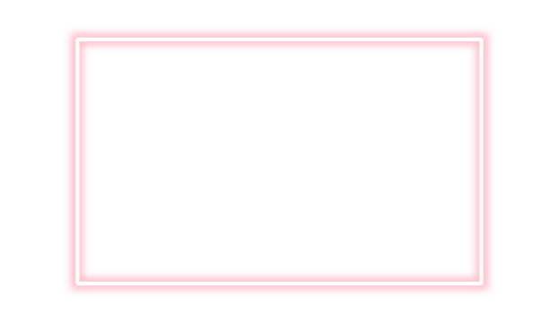 Light pink neon rectangle shape frame. Vivid glowing lavender border isolated on transparent background. Shine glow light electric purple neon sign Banner, Mockup, presentation, Design element, PNG