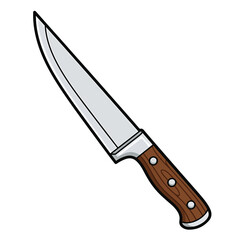 Obraz premium Vector illustration of a carving knife, isolate on white background