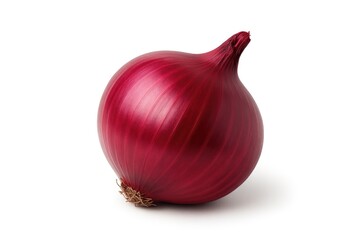 Fresh raw onion isolated on a white backdrop