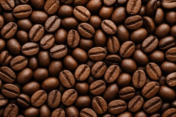 Fototapeta premium High-resolution image of freshly roasted brown coffee beans