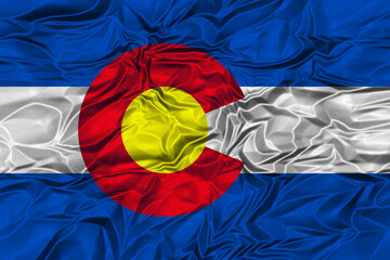 Colorado flag beautifully displayed with rich textures and colors