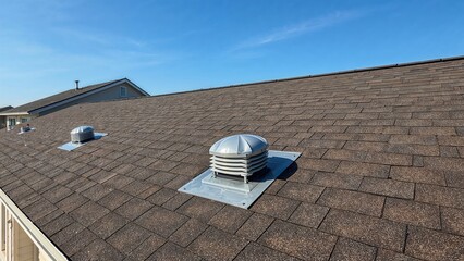 Ventilation Penetrations on Recently Laid Shingle Roofing