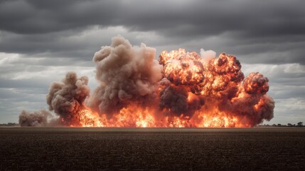 Explosion in a field