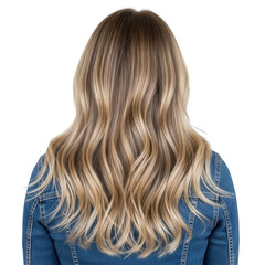Naklejka premium Woman s blonde wavy hair isolated on transparent background