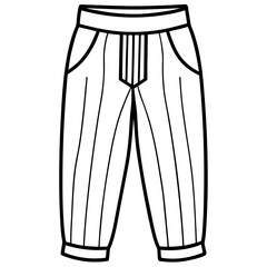 Capris line art vector