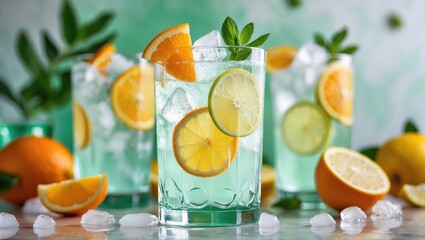 Fototapeta premium Classic gin mixed with tonic water
