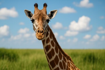 Naklejka premium Striped necked animal from the savannah