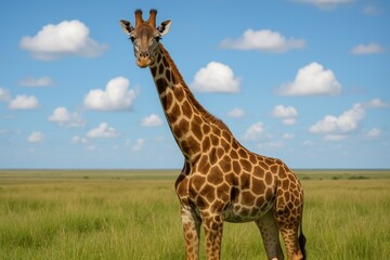 Obraz premium Giraffe roaming freely in the wild