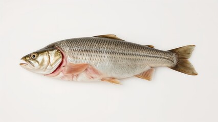 Obraz premium Carp fish fillet isolated against a white backdrop