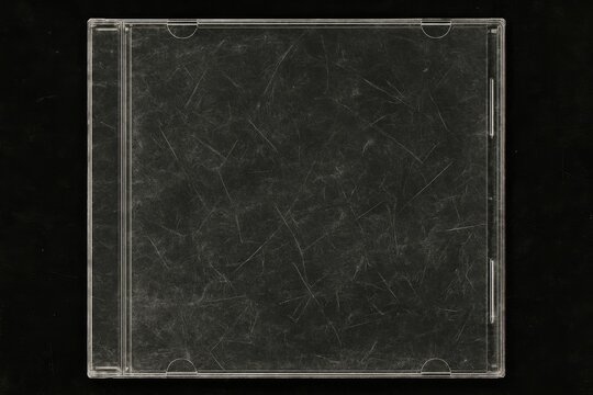 Graphic design composition featuring CD case texture overlay