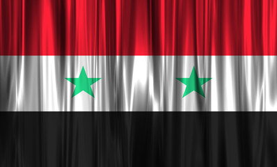 Naklejka premium Syrian flag waving gracefully in vibrant colors of unity and pride