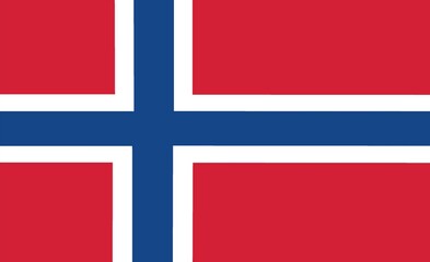 Obraz premium Vibrant Norway flag waving in the refreshing winds of the north