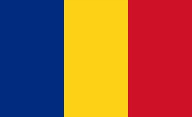 Colorful representation of Romanian heritage with flat flag display