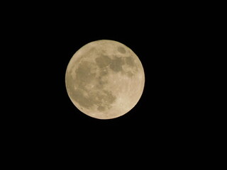 full moon on black background