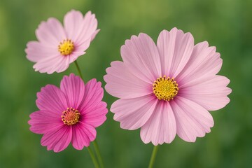 Obraz premium An image featuring three different flowers