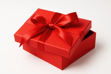 Obraz premium Wrapped red present with a removable cover