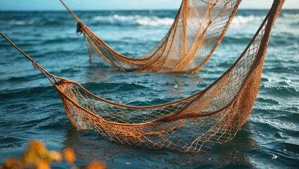 A sea net used by anglers to detect fish underwater
