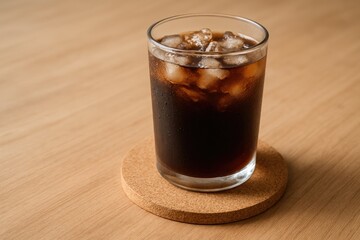 Base made from wood dust material for chilled drink glasses