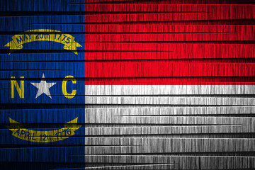 Vibrant textured North Carolina state flag representation