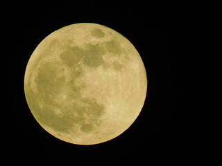 full moon over black