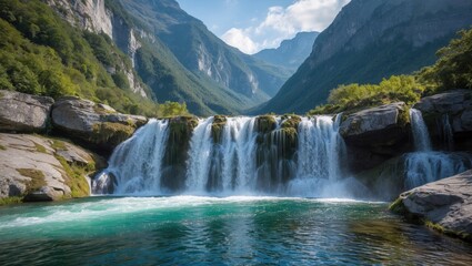 Fototapeta premium A breathtaking waterfall worth visiting