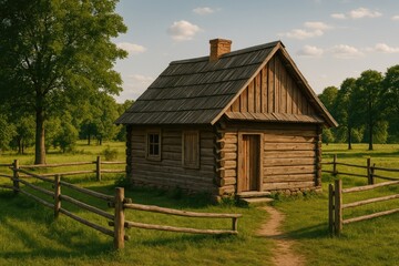 Obraz premium Village-style Farmhouse