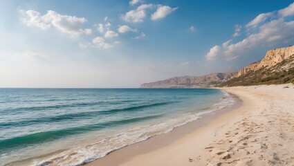 Northern coastal area with sandy shores by the Mediterranean Sea