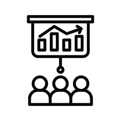 Business Training  line icon , vector, pixel perfect, illustrator file 
