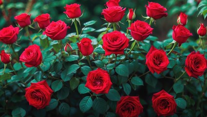 Scarlet Flower Display at the Garden