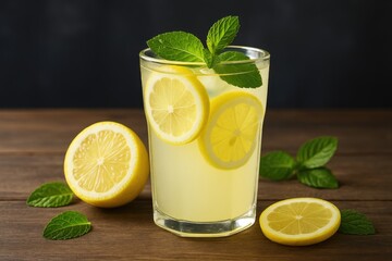 Frosty lemon-flavored drink