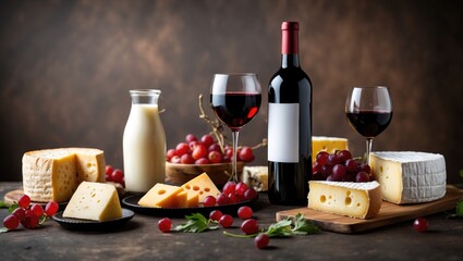 Red Wine Illustration on White