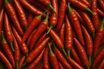 Background featuring bright red chili peppers