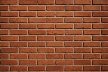 Obraz premium Red-hued masonry backdrop featuring a textured wall