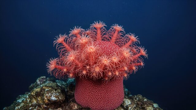 Bright Red Cliona Delitrix Colonized by Zoanthids