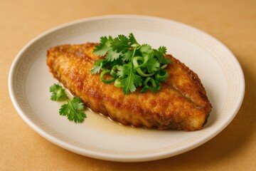 Delicious battered fish served on a plate