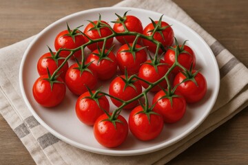 Fresh vine-ripened cherry tomatoes ready to enjoy