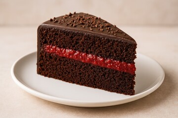 Dessert piece with a bold red center